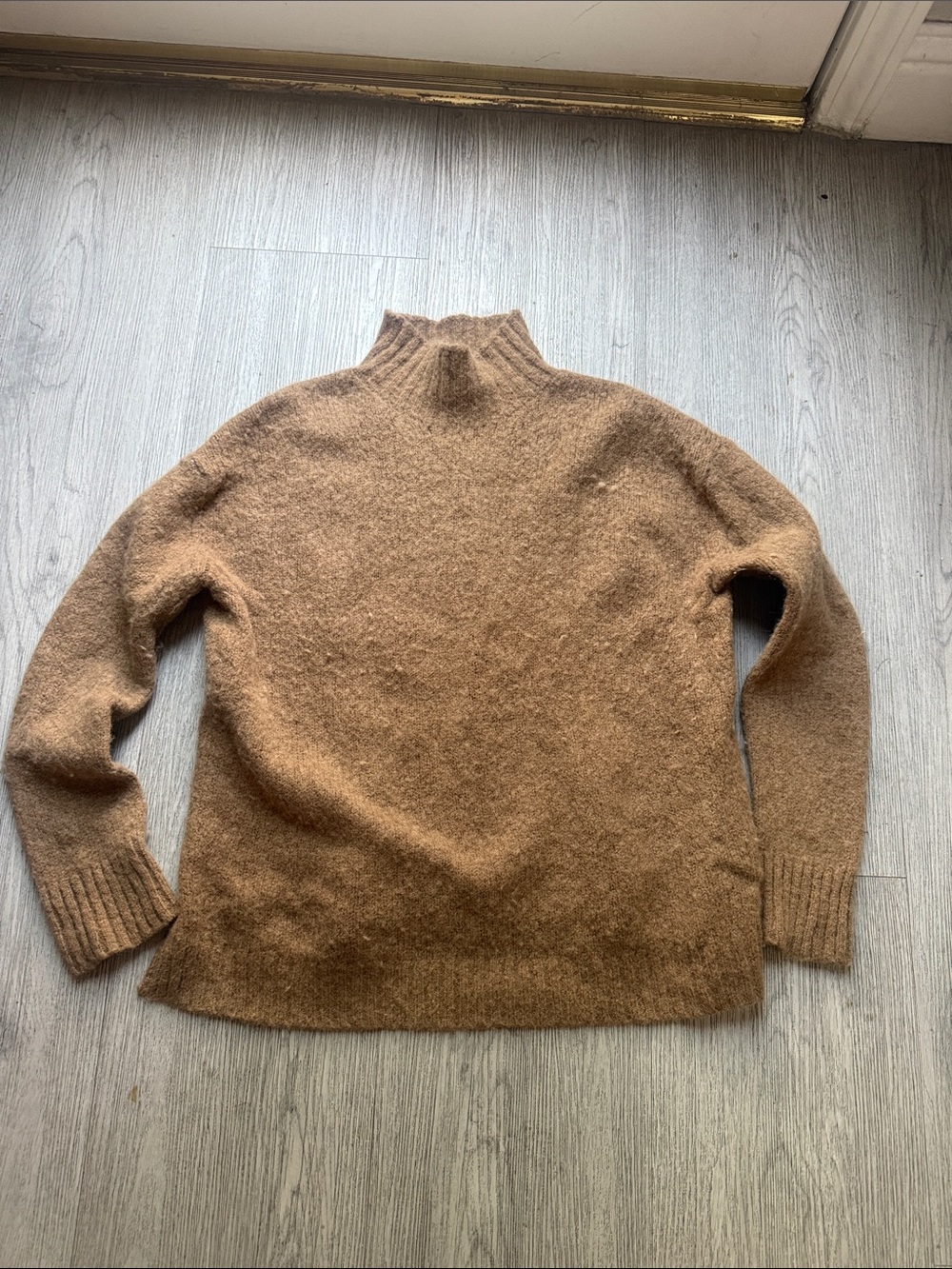 Jenni Kayne Men's Turtleneck Sweater in Camel